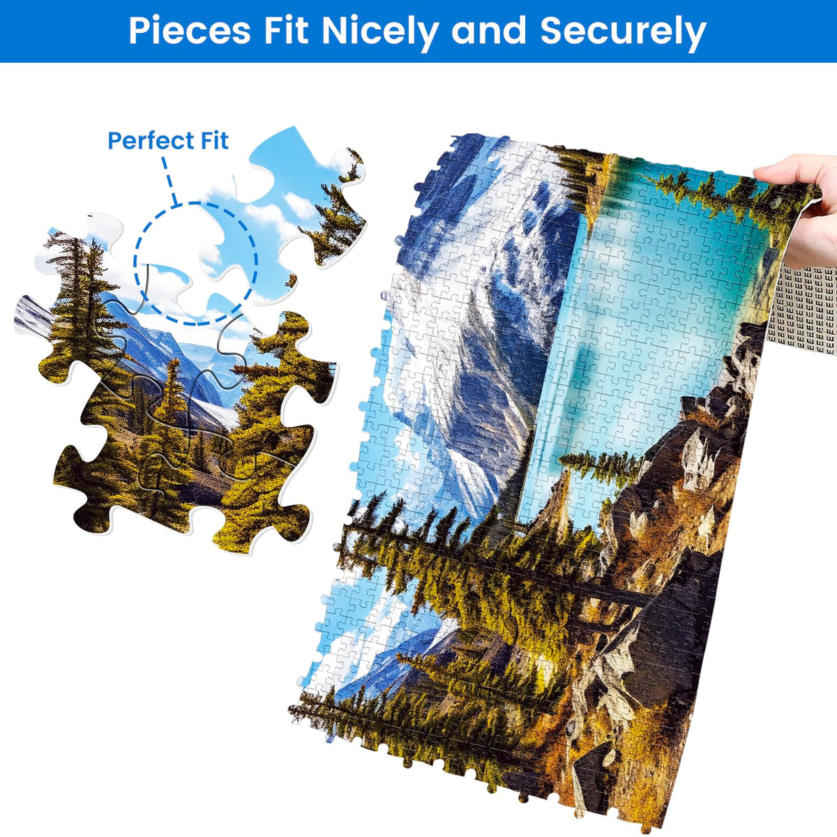 mjyphdm 2 Pack 1000-Piece Puzzles for Adults – Hawaii Beach & Moraine Lake (27.5x20 in)