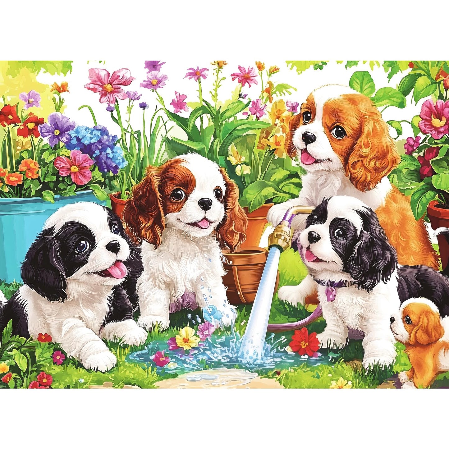 Mjyphdm 300-Piece Cute Dogs Puzzle for Adults – Large Pieces Jigsaw 20.5 x 15 in, Family Fun Gift