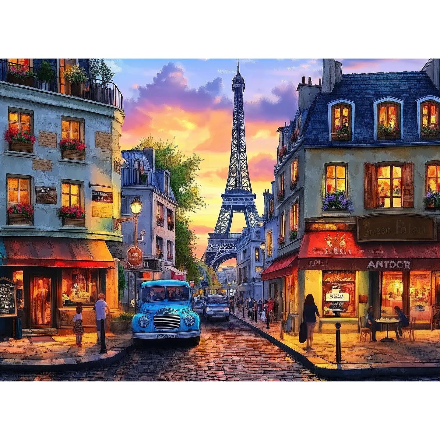 Puzzles 300 Pieces for Adults | Eiffel Tower Jigsaw Puzzle – mjyphdm | Recycled Cardboard 20.5x15