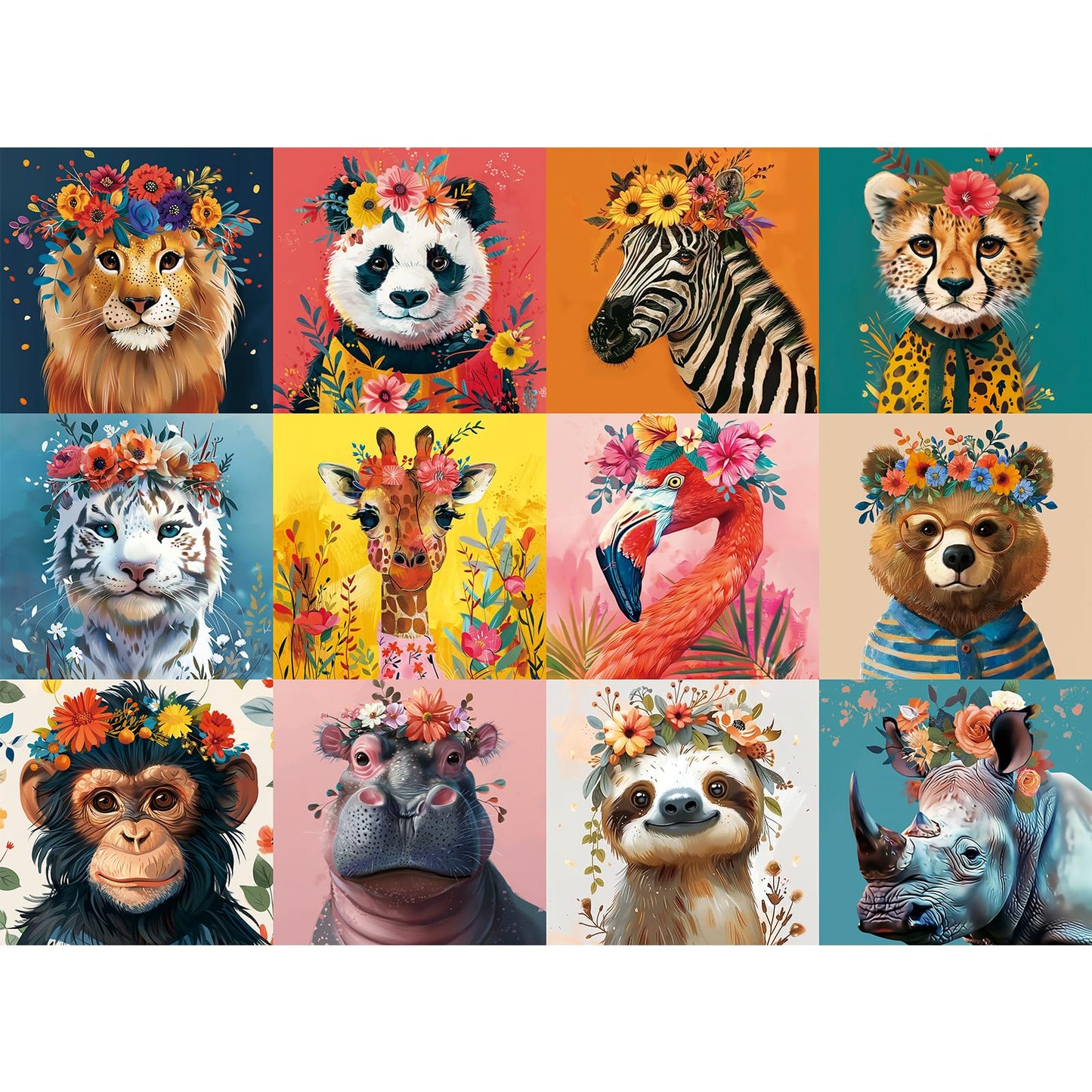 Mjyphdm 500 Piece Puzzles for Adults – Beautiful Wild Animals Jigsaw, Recycled Cardboard