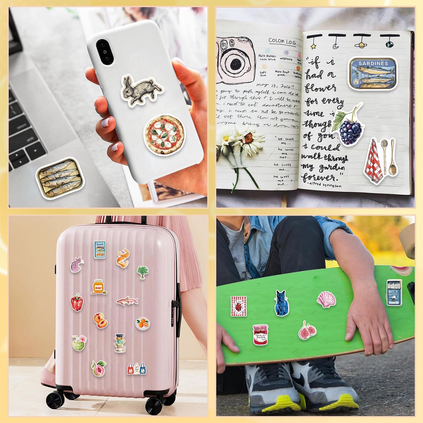 MKZ 100 PCS Vintage Aesthetic Coquette Stickers for Journaling & Scrapbooking