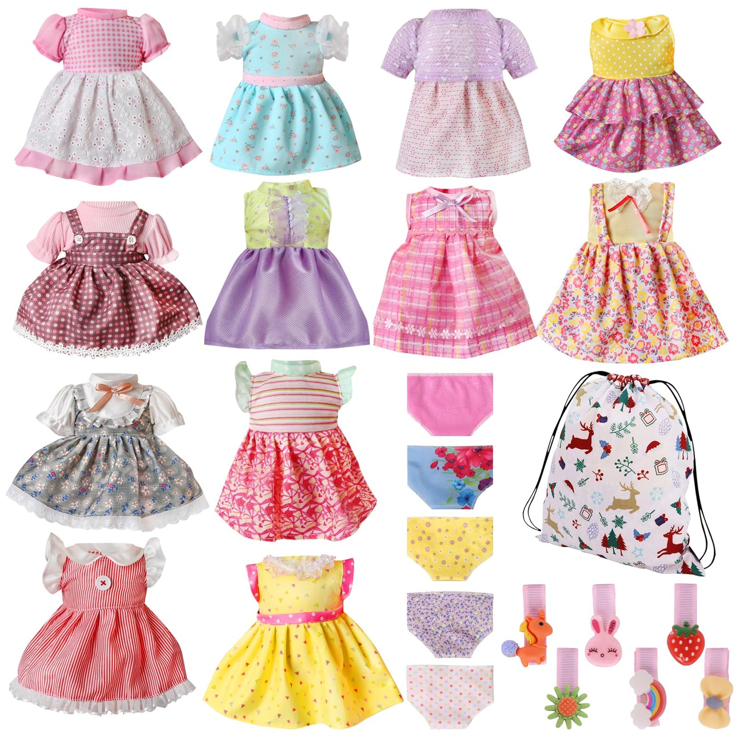 MLcnleS Alive Baby Doll Clothes & Accessories – 12 Sets for 12–16 Inch Dolls