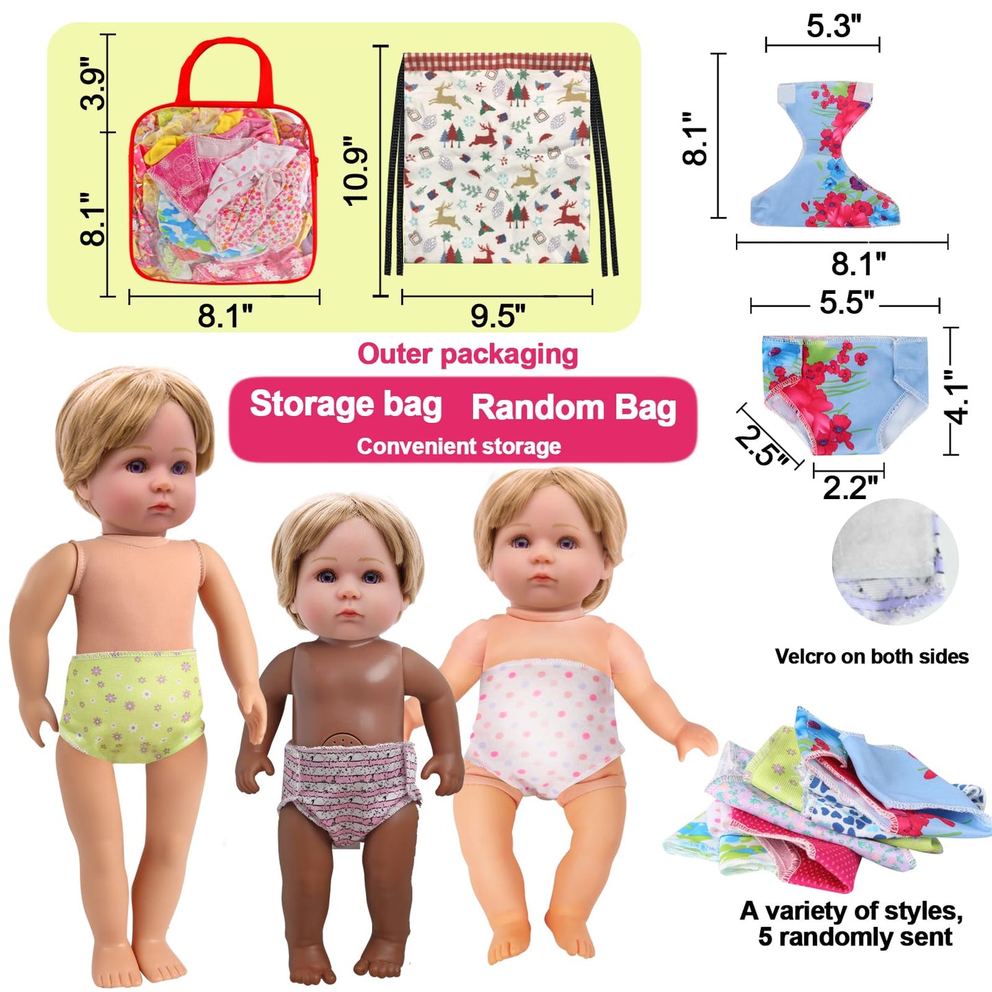 MLcnleS Alive Baby Doll Clothes & Accessories – 12 Sets for 12–16 Inch Dolls