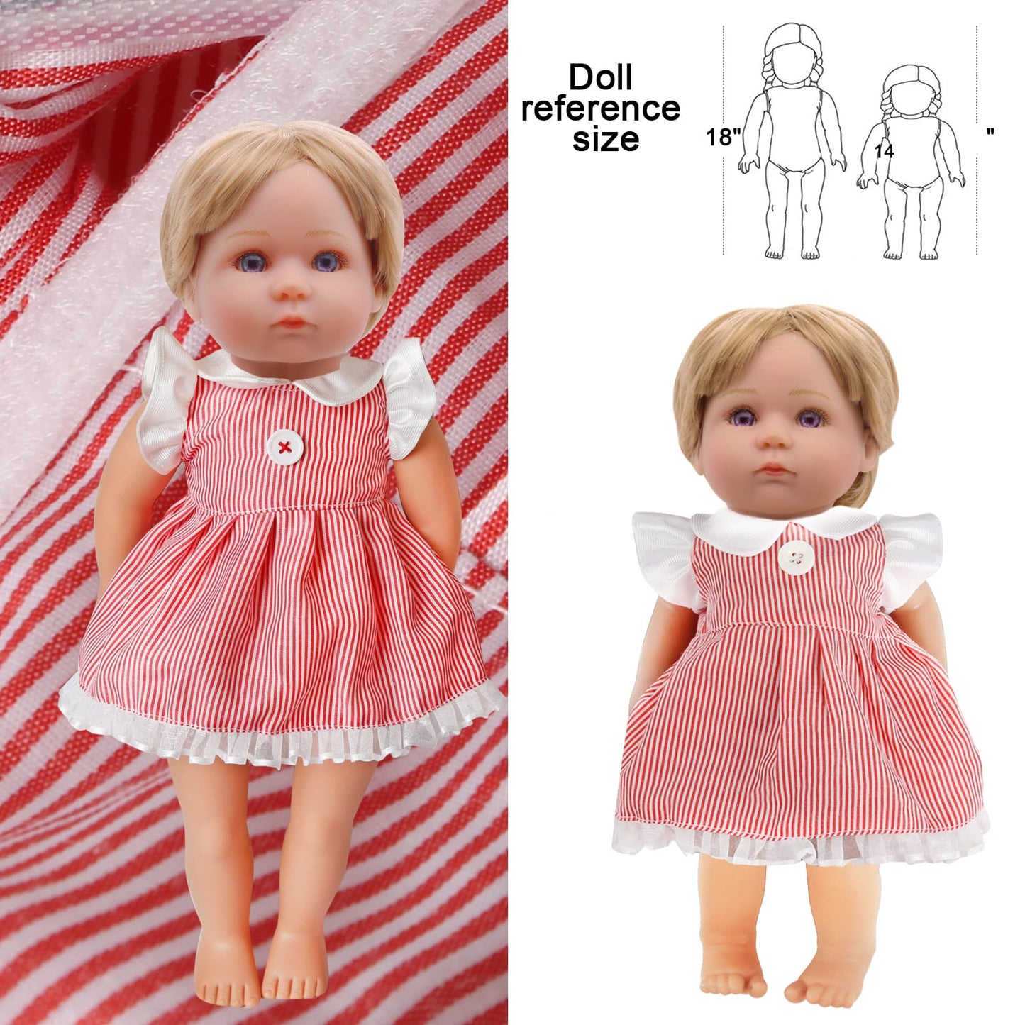 MLcnleS Alive Baby Doll Clothes & Accessories – 12 Sets for 12–16 Inch Dolls