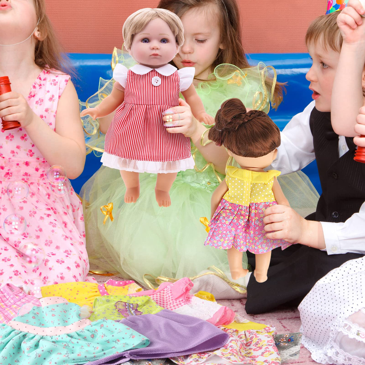 MLcnleS Alive Baby Doll Clothes — 12 Dress Sets for 12–14 Inch Dolls