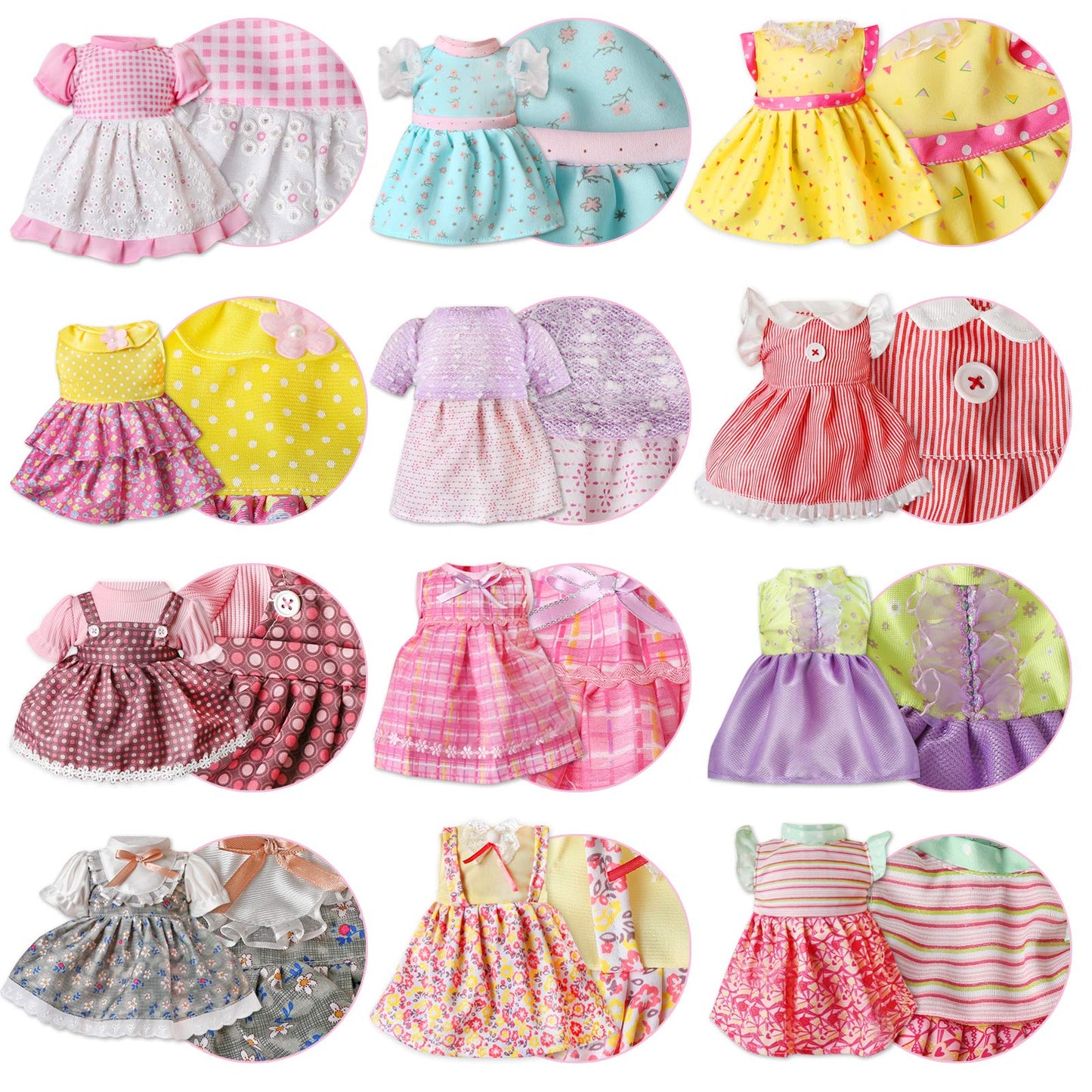 MLcnleS Alive Baby Doll Clothes & Accessories – 12 Sets for 12–16 Inch Dolls