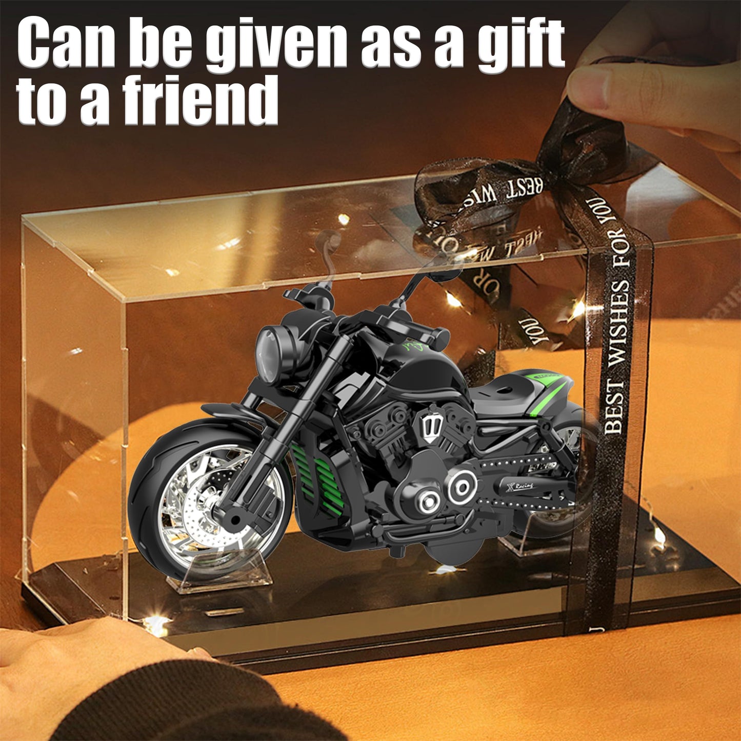 MLcnleS Alloy Metal Motorcycle Model Toy – 1/12-Scale 4-in-1 Diecast Mini Motor Set