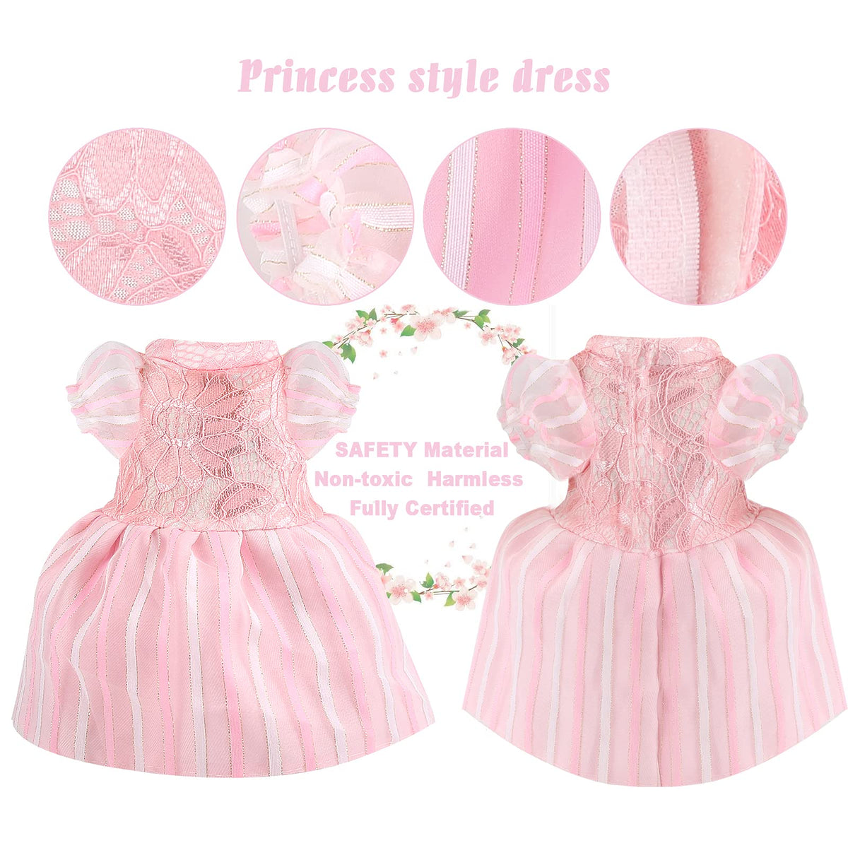 MLcnleS Doll Clothes Set for 12–15 Inch Dolls | 25-Piece Dress Set with Backpack