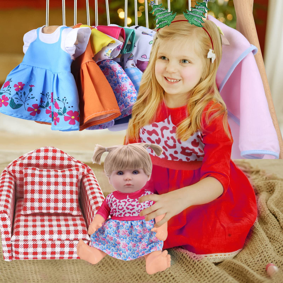 MLcnleS Alive Doll Clothes & Accessories – 6 Dress Sets for 12-13 inch Baby Dolls