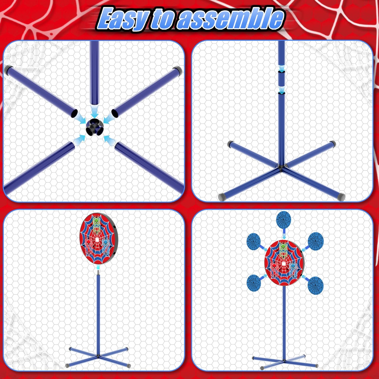 M&LD Shooting Games Toys: Nerf Gun Party Targets with 2 Toy Guns & 40 Foam Darts