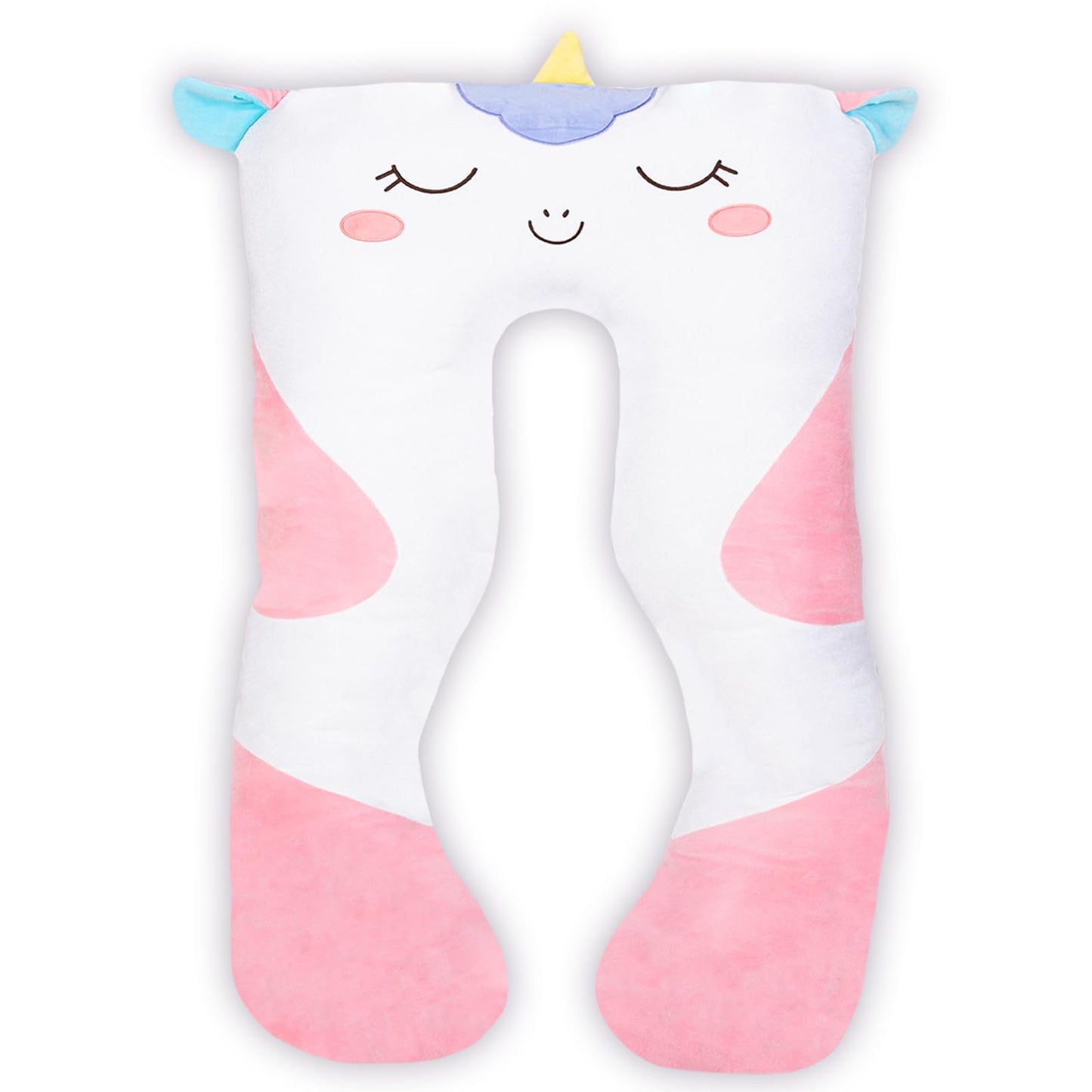 MLdian 47x23 in U-Shaped Plush Body Pillow for Kids – Unicorn