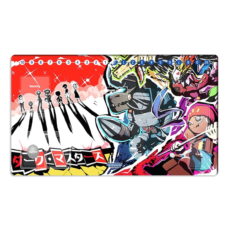 Mlikemat New DTCG Duel Playmat for Digimon Dark Masters – 600x350mm + Free Bag (ZD002-505-SM)
