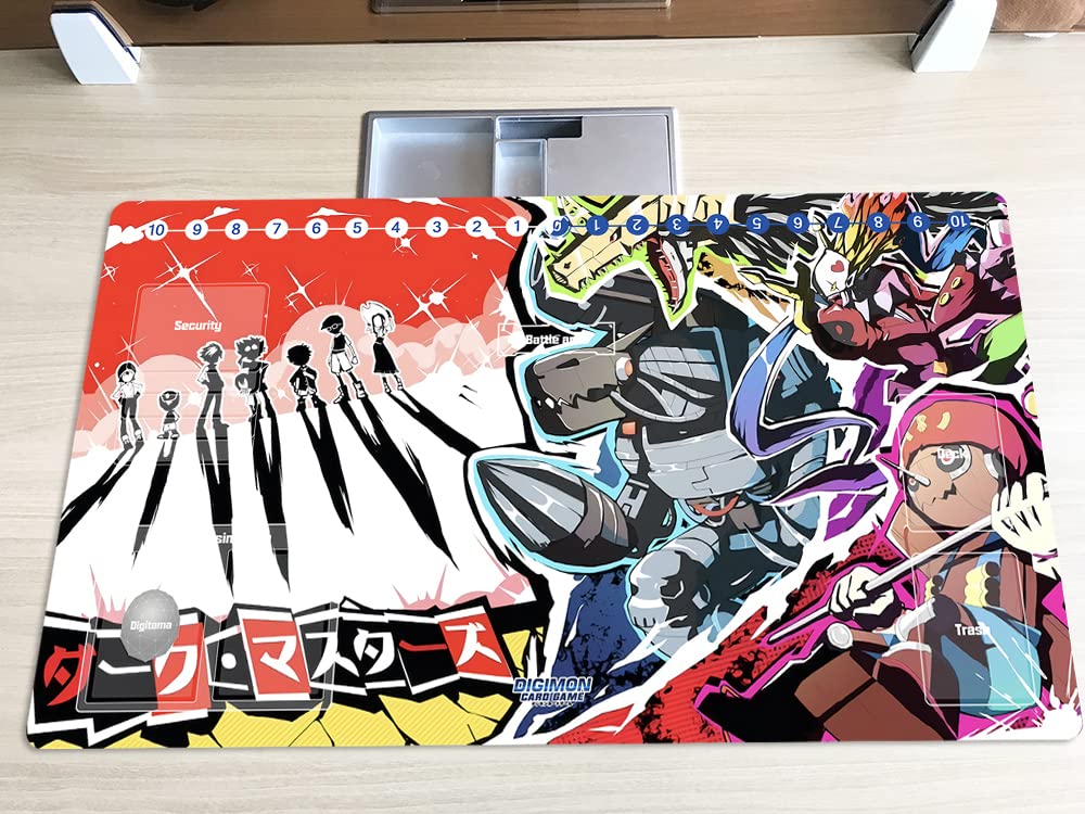 Mlikemat New DTCG Duel Playmat for Digimon Dark Masters – 600x350mm + Free Bag (ZD002-505-SM)