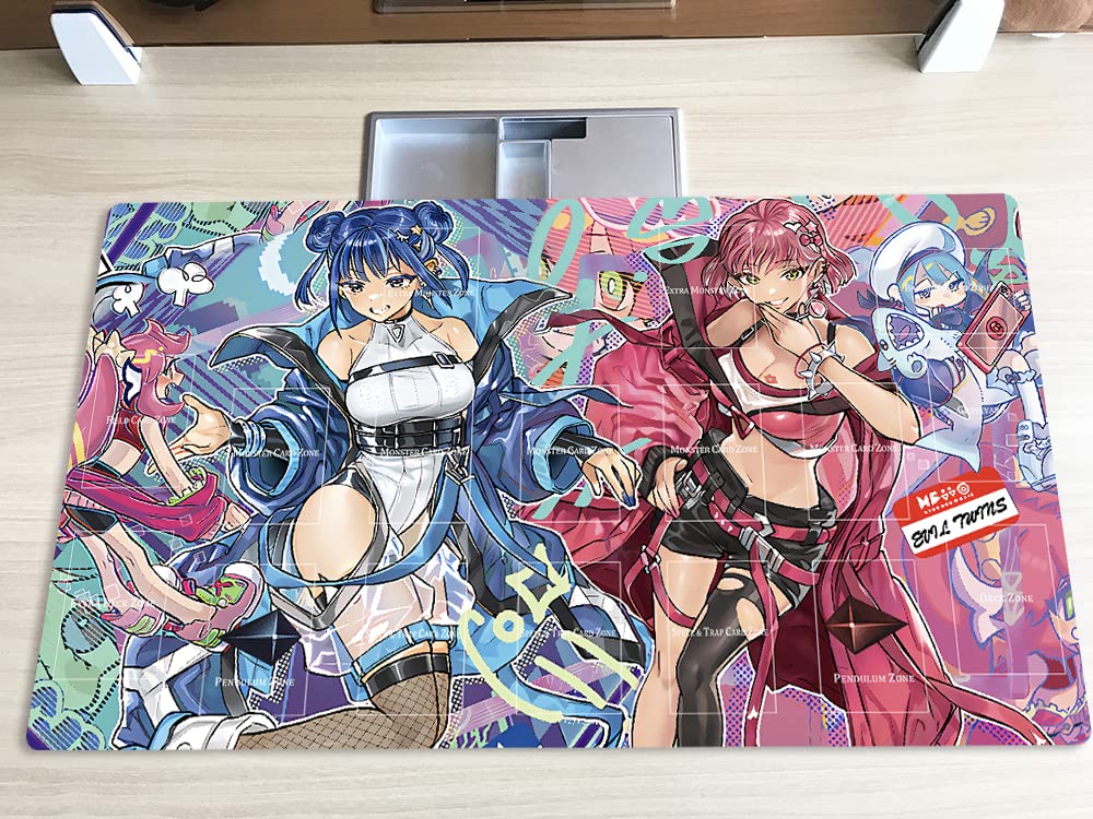Mlikemat Evil Twins Ki-sikil & Lil-la Playmat – Card Game Mat with Zones + Free Bag