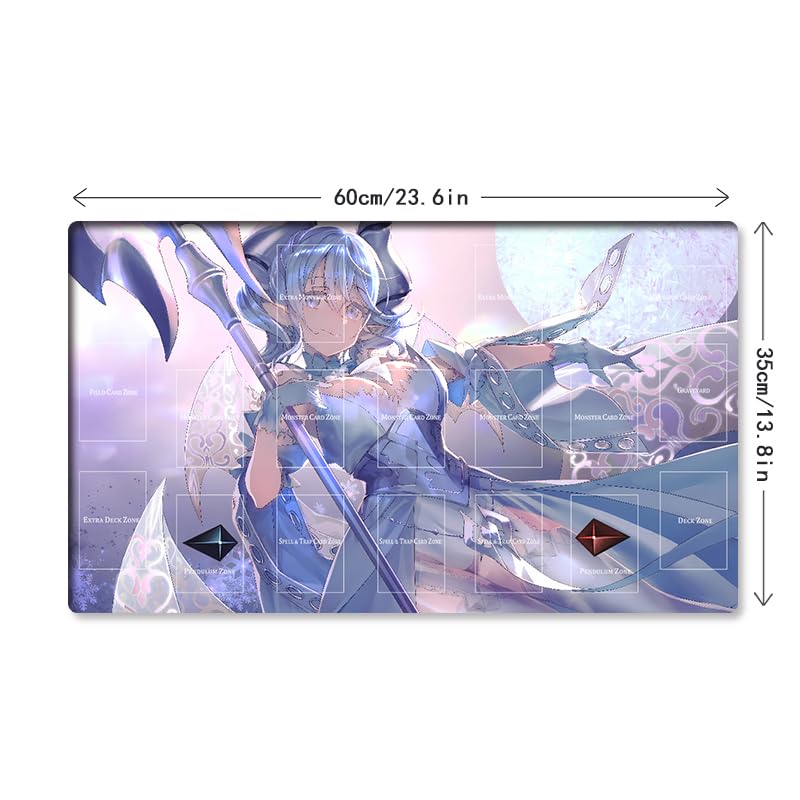 Mlikemat Labyrinth of the Silver Castle Playmat – CCG/TCG Game Mat with Zones + Free Bag