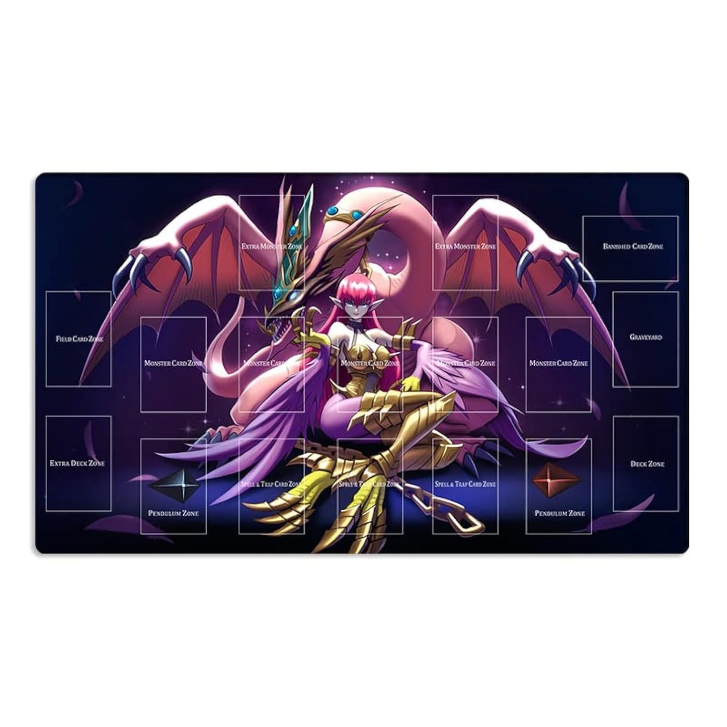 MLIKEMAT Harpie Lady & Pet Dragon Playmat with Zones and Free Bag (ZD039-409-A)