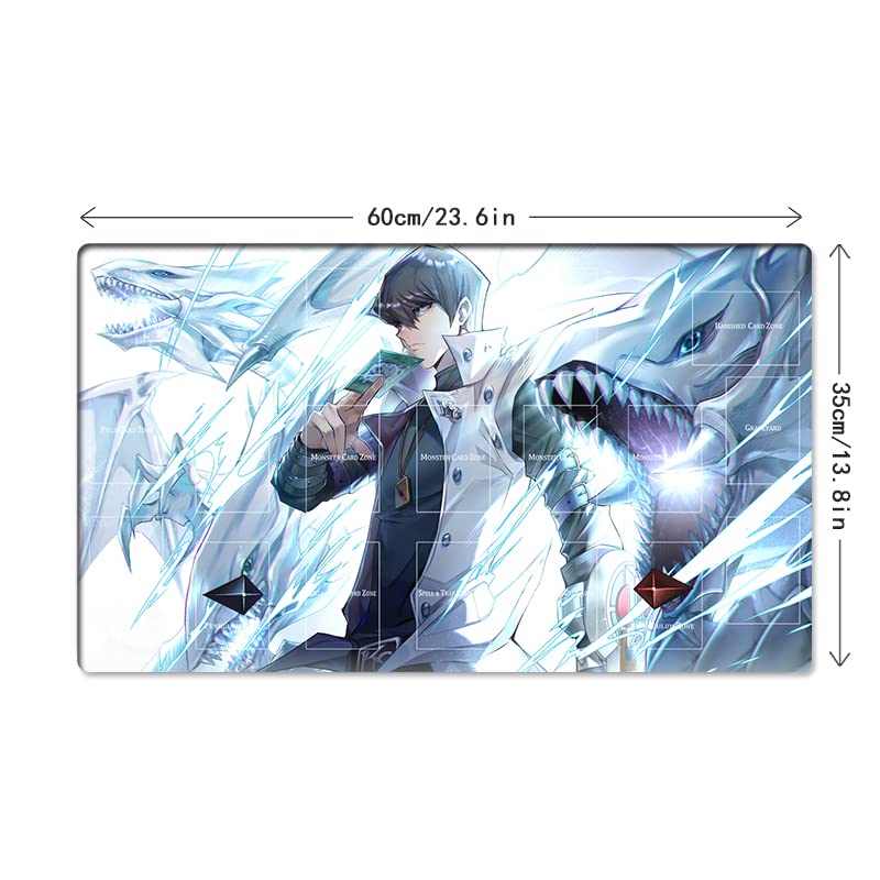 Mlikemat Kaiba Seto Blue-Eyes White Dragon Playmat – CCG/TCG Mat + Free Bag (ZD014-217-A)