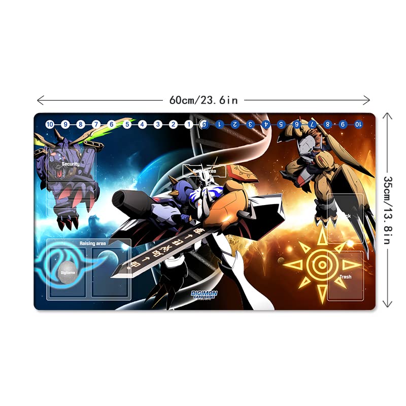 Mlikemat Digimon Omnimon Duel Playmat 600x350mm with Free Bag