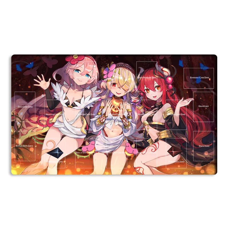 Mlikemat Playmat Traptrix Allomerus & Traptrix Rafflesia – Card Game Mat with Zones + Free Bag