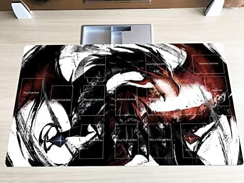 Mlikemat New Playmat Red-Eyes Black Dragon Mouse Pad for TCG/CCG - Free Bag (ZD014-411)