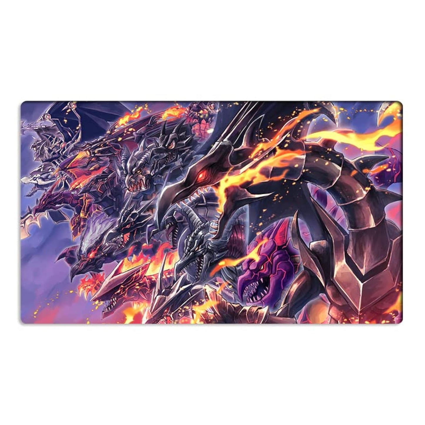 Mlikemat Red-Eyes Black Dragon Playmat for TCG/CCG – No Zones + Free Bag