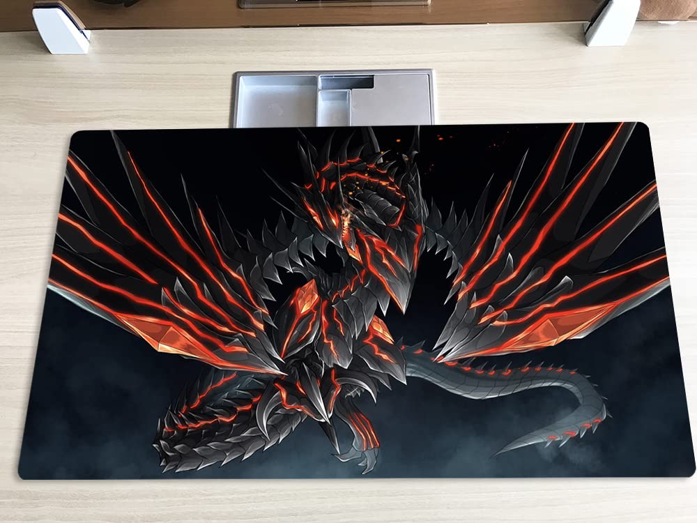 New Mlikemat Playmat – Red-Eyes Darkness Dragon TCG/CCG Surface with Free Bag (ZD014-322-K-No Zones)