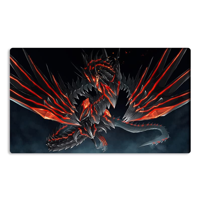 New Mlikemat Playmat – Red-Eyes Darkness Dragon TCG/CCG Surface with Free Bag (ZD014-322-K-No Zones)