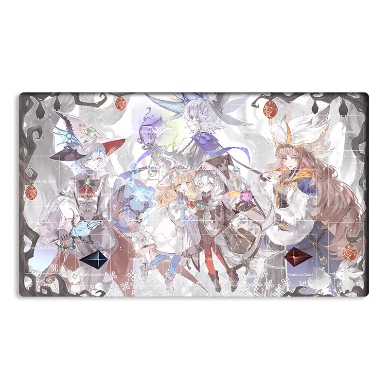Mlikemat Risette Asteria Playmat – White Woods TCG/OCG Pad with Zones & Bag