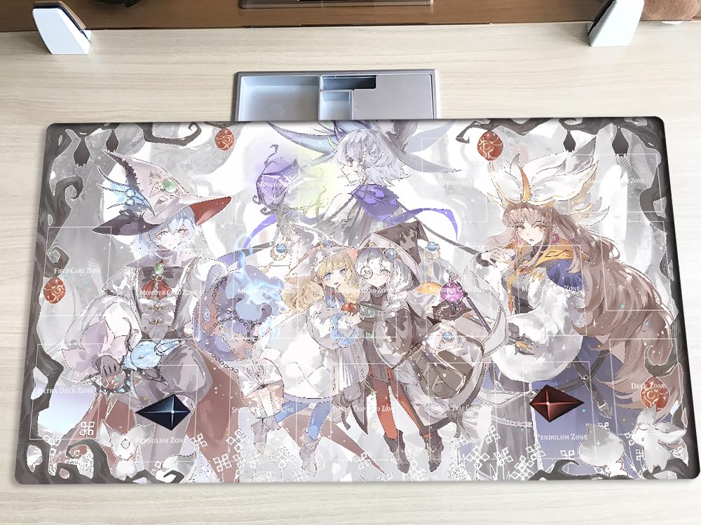 Mlikemat Risette Asteria Playmat – White Woods TCG/OCG Pad with Zones & Bag