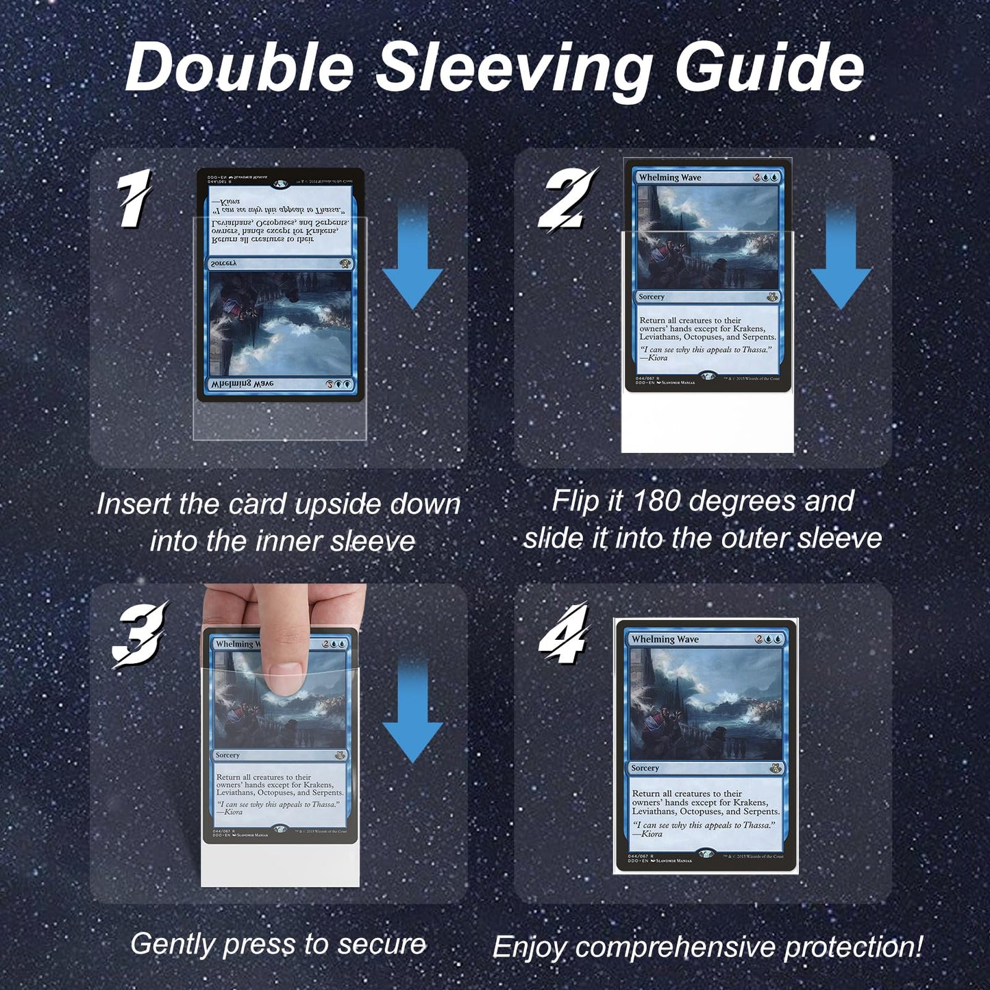 Mlikero 400 Pack Card Sleeves: Double-Sleeving Bundle for MTG, TCG, and Game Cards