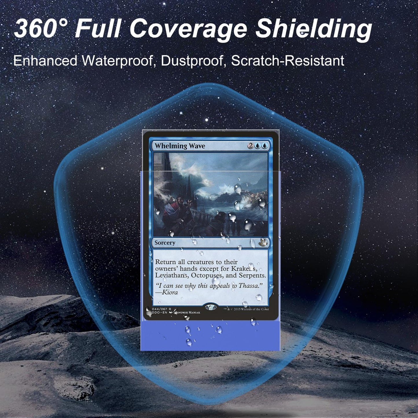 Mlikero 400 Pack Card Sleeves – 200 Matte Blue Outer + 200 Perfect Fit Inner Sleeves for MTG/TCG