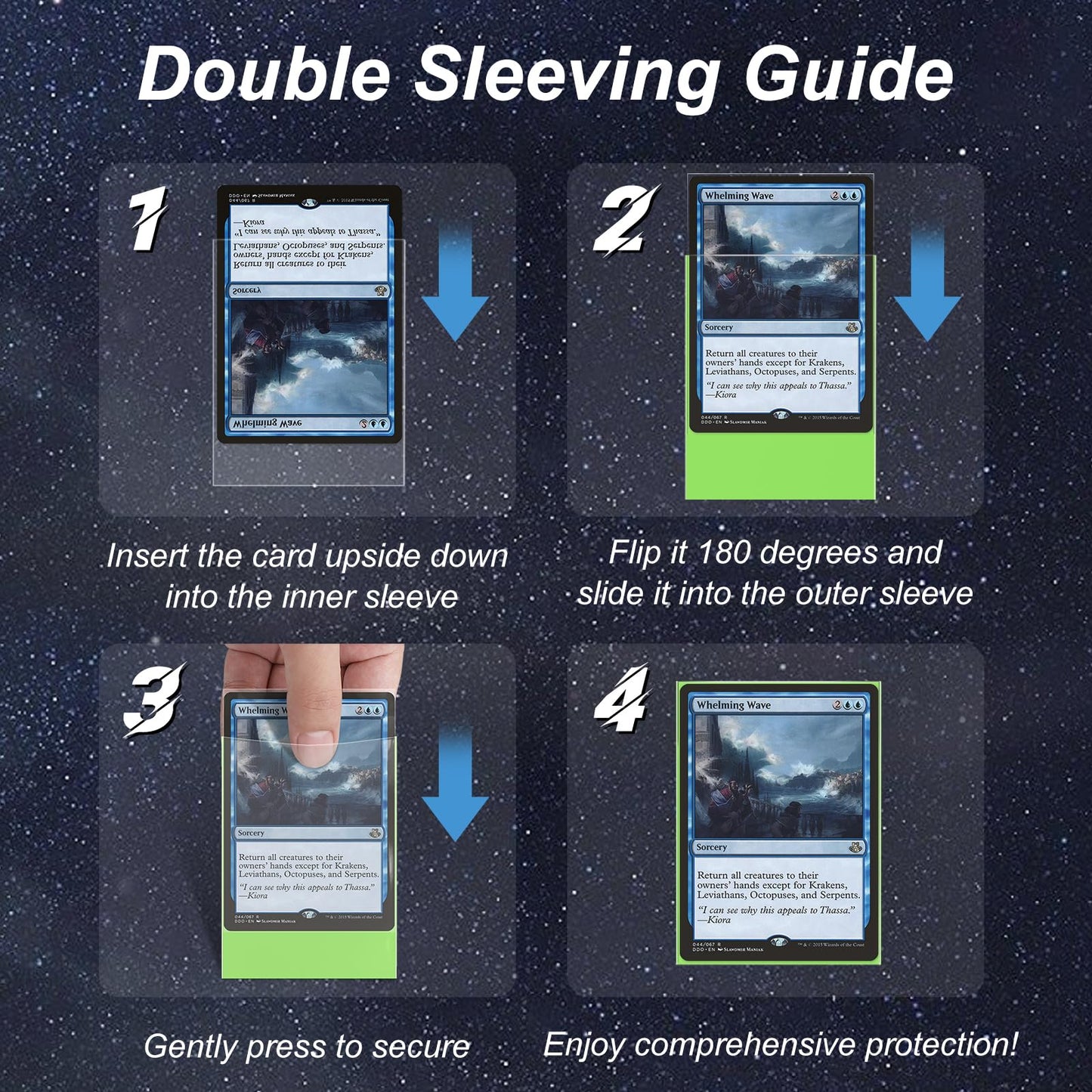 Mlikero 400 Pack Card Sleeves — Matte Green Outer + Inner Sleeves for MTG and TCG