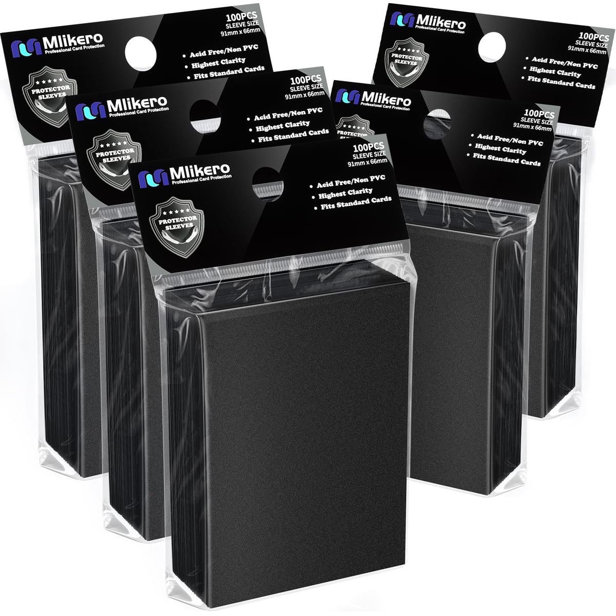 Mlikero 500 Count Card Sleeves – Matte/Gloss Protectors (66x91mm) for MTG, TCG & Sports Cards