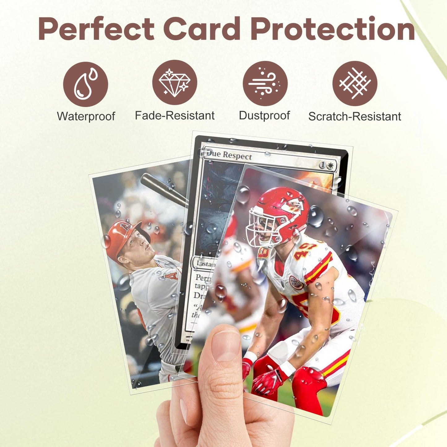 Mlikero 600 Count Card Sleeves - Clear PP Protectors for MTG, TCG & Baseball Cards