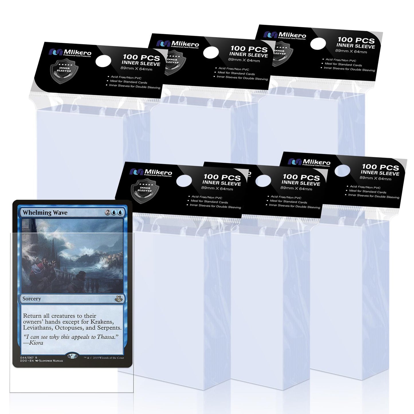 Mlikero 600 Pack Card Sleeves – Perfect Fit Inner Sleeves for MTG, TCG & Gaming Cards