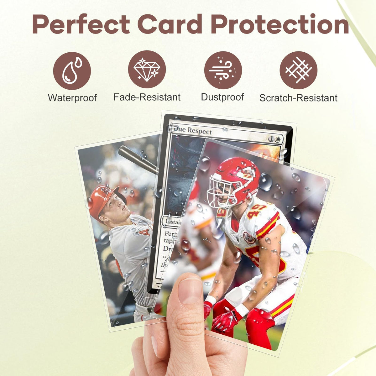 Mlikero 5000 Counts Card Sleeves – Clear 66×91mm Protectors for MTG, TCG, Baseball & More