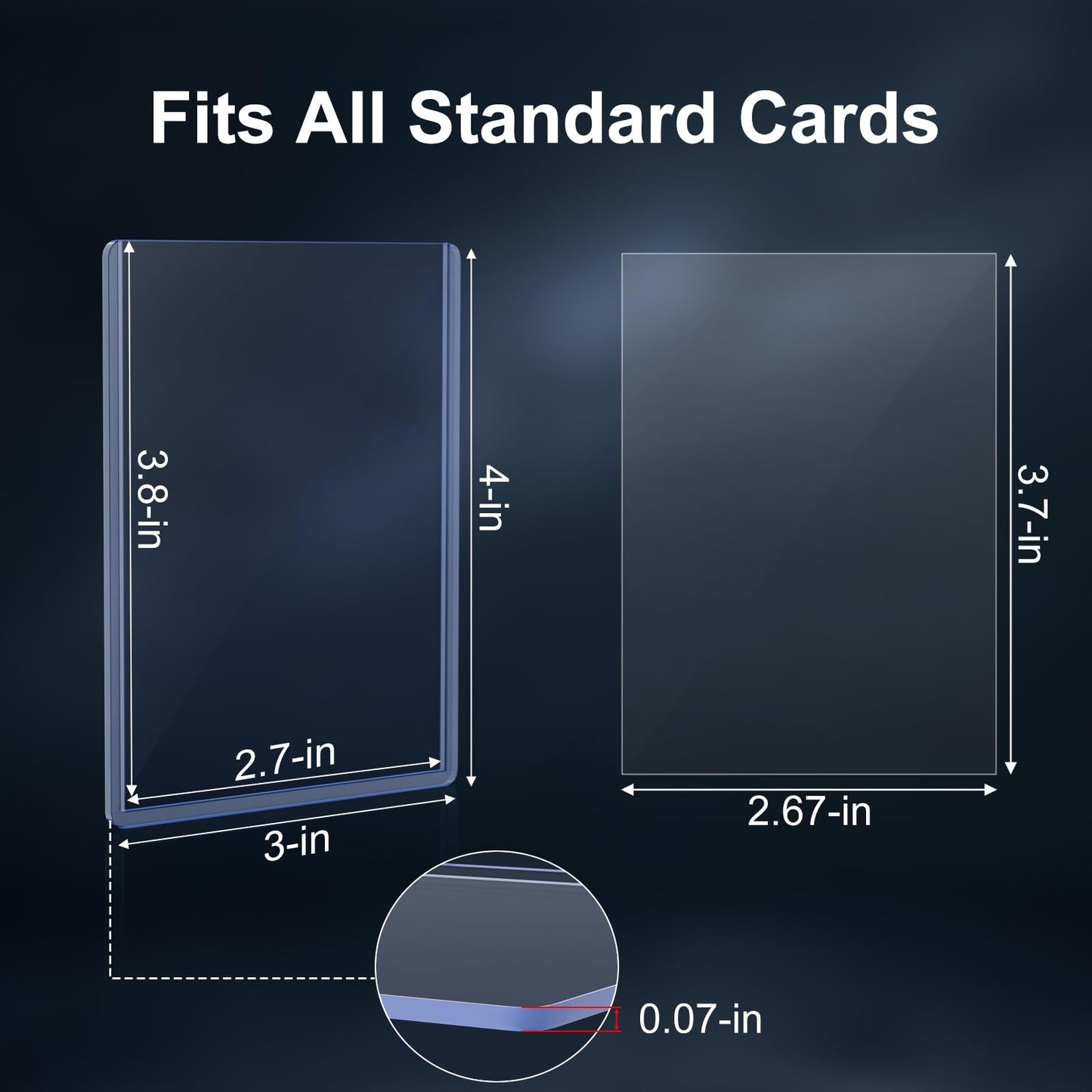 Mlikero 400 Card Sleeves & Top Loaders – 200 Top Loaders + 200 Clear Sleeves