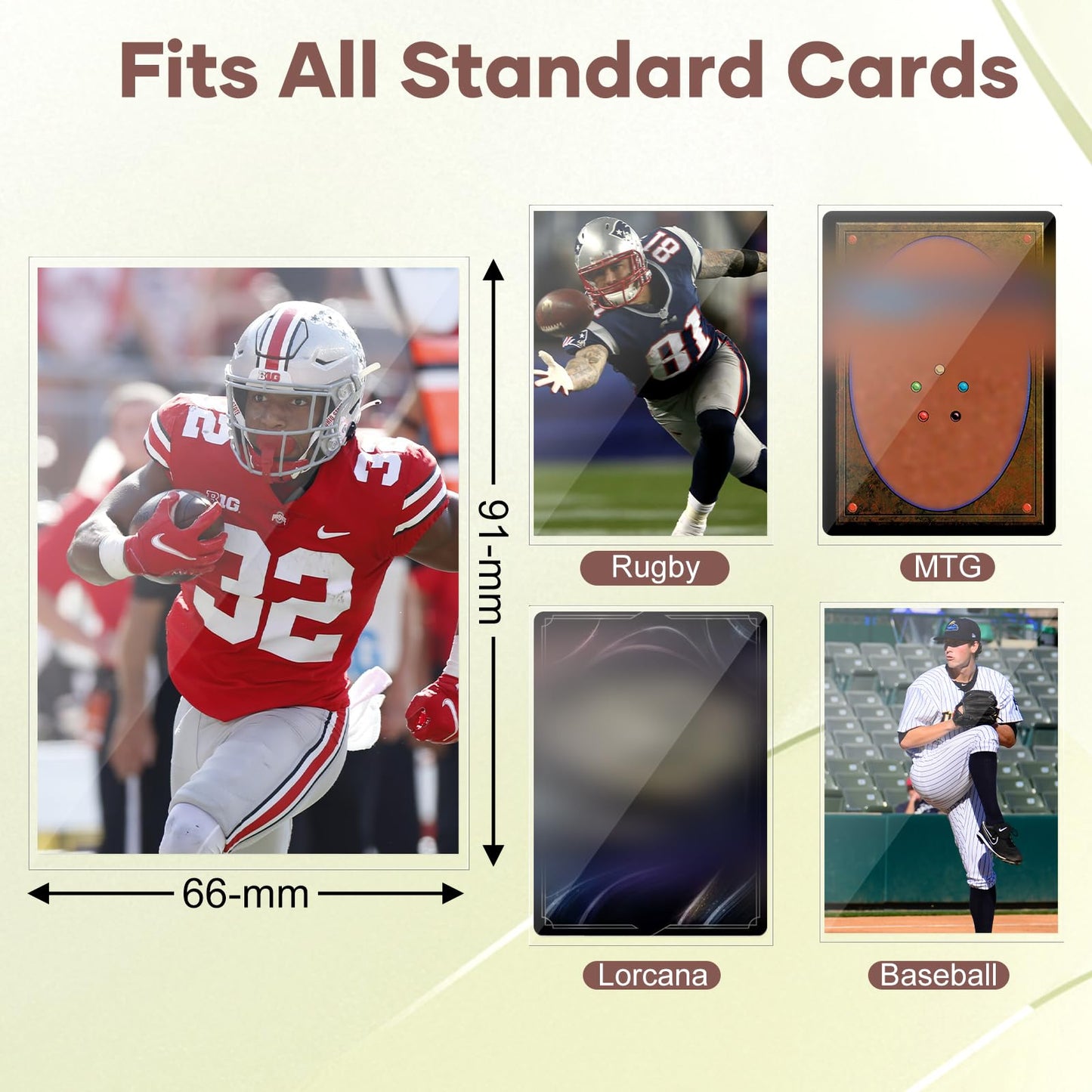 Mlikero 3000 Card Sleeves – Clear 66x91mm for MTG, TCG & Baseball Cards
