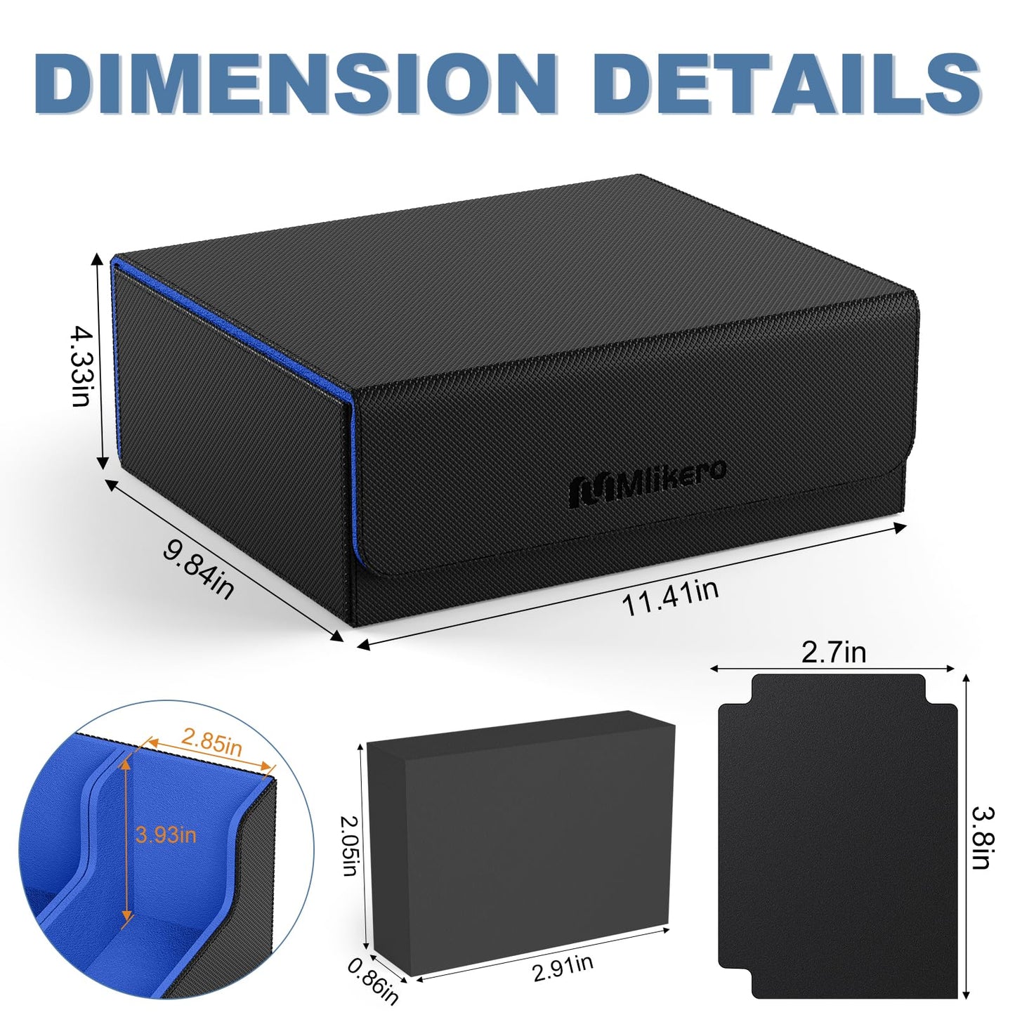 Mlikero Card Deck Case – 1800+ Card Capacity, Magnetic Closure, MTG/Yu-Gi-Oh/Sports Cards
