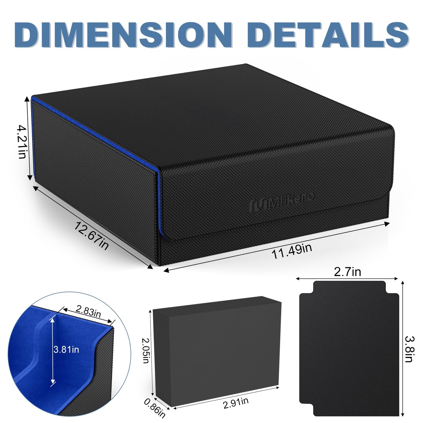 Mlikero Card Deck Case – 2400+ Card Storage Box with 10 Dividers and Magnetic Closure