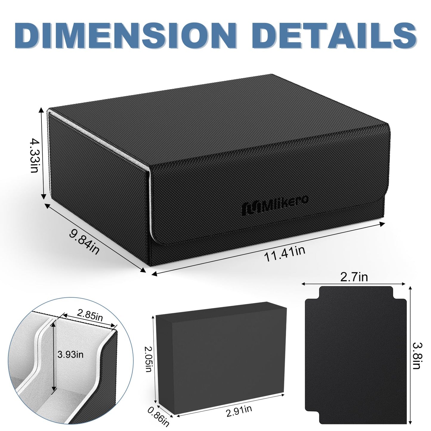 Mlikero Card Deck Case 1800+ Cards | Leather Magnetic Closure Storage Box for YuGiOh MTG Sports Cards