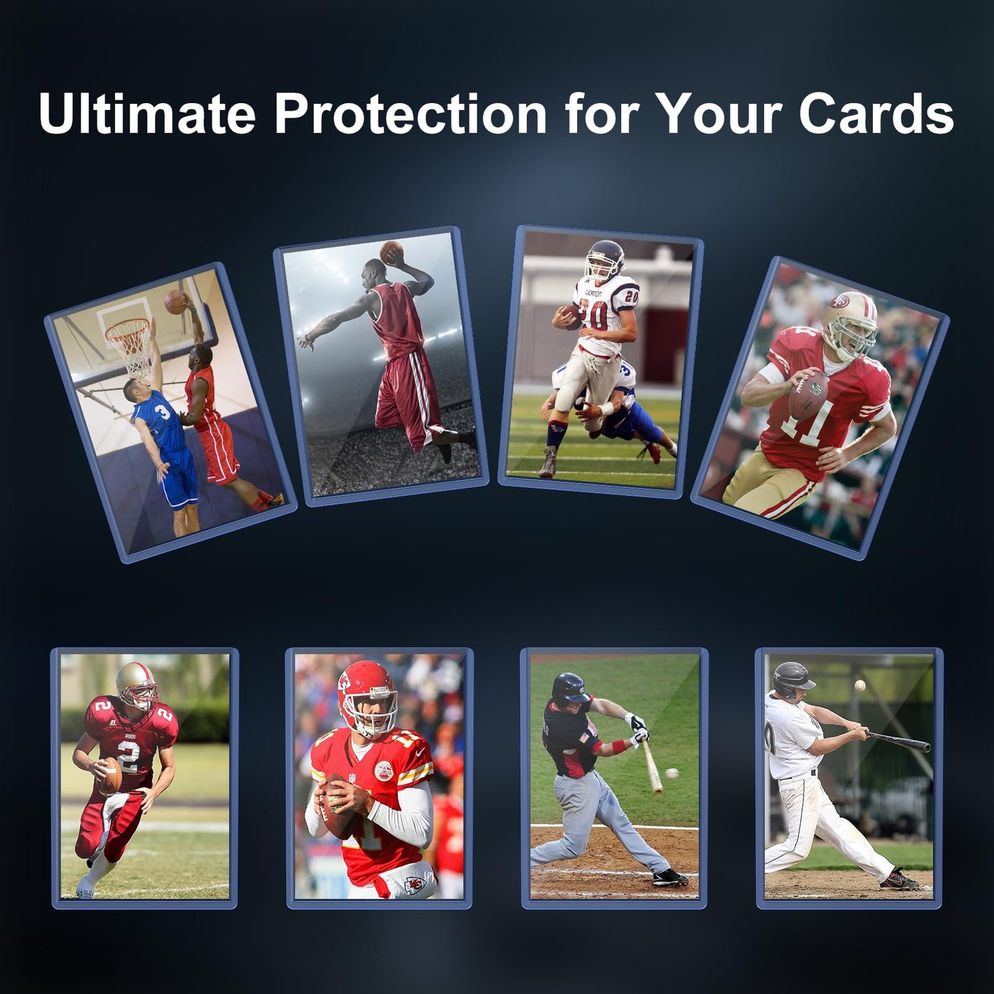 MLikero 2000 Card Sleeves Top Loaders – 3x4 Toploaders + 1000 Clear Sleeves, Premium Card Protectors for Sports & Games