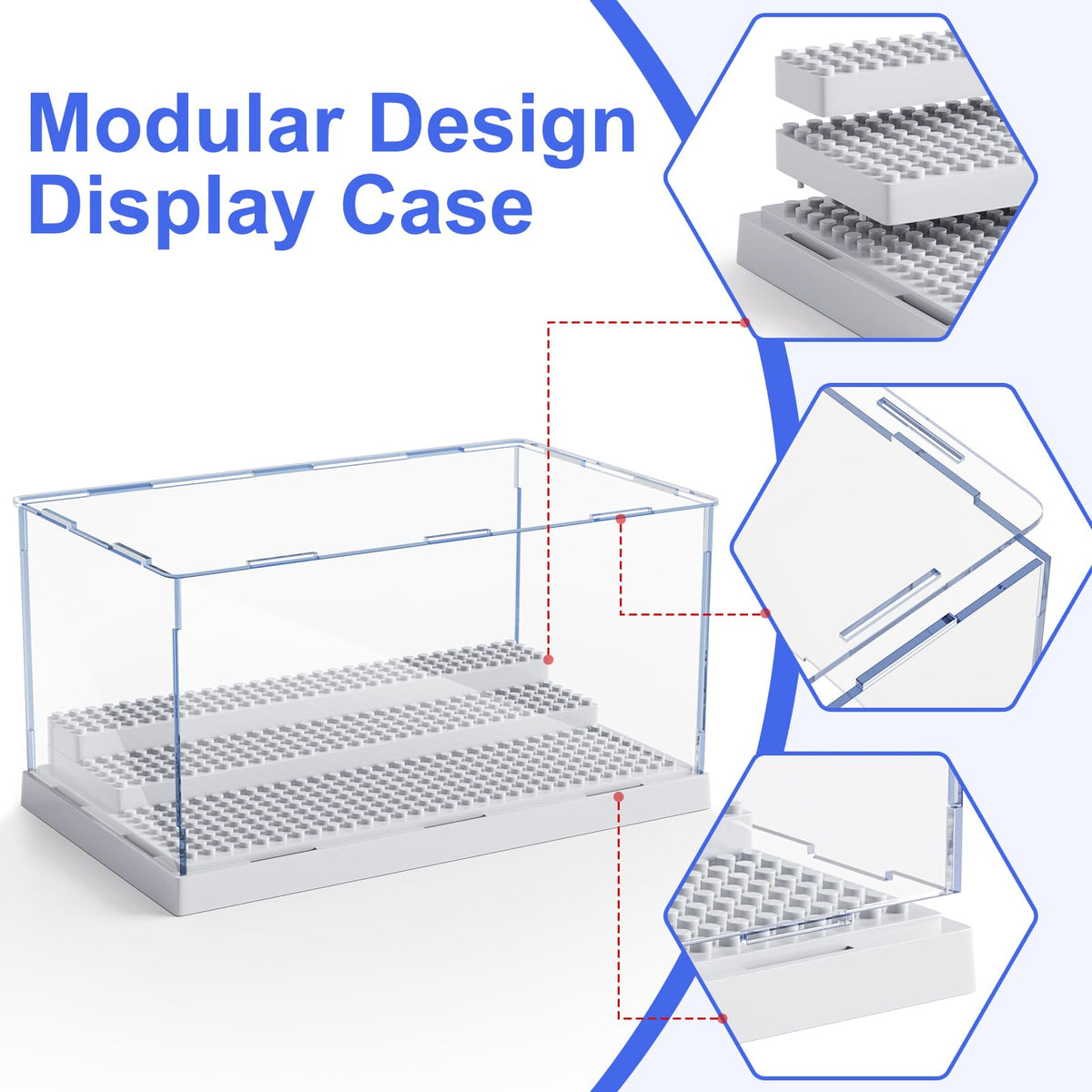 Mlikero Display Case for Minifigures – Clear Acrylic, Removable, 10 x 6.1 x 5.4 in