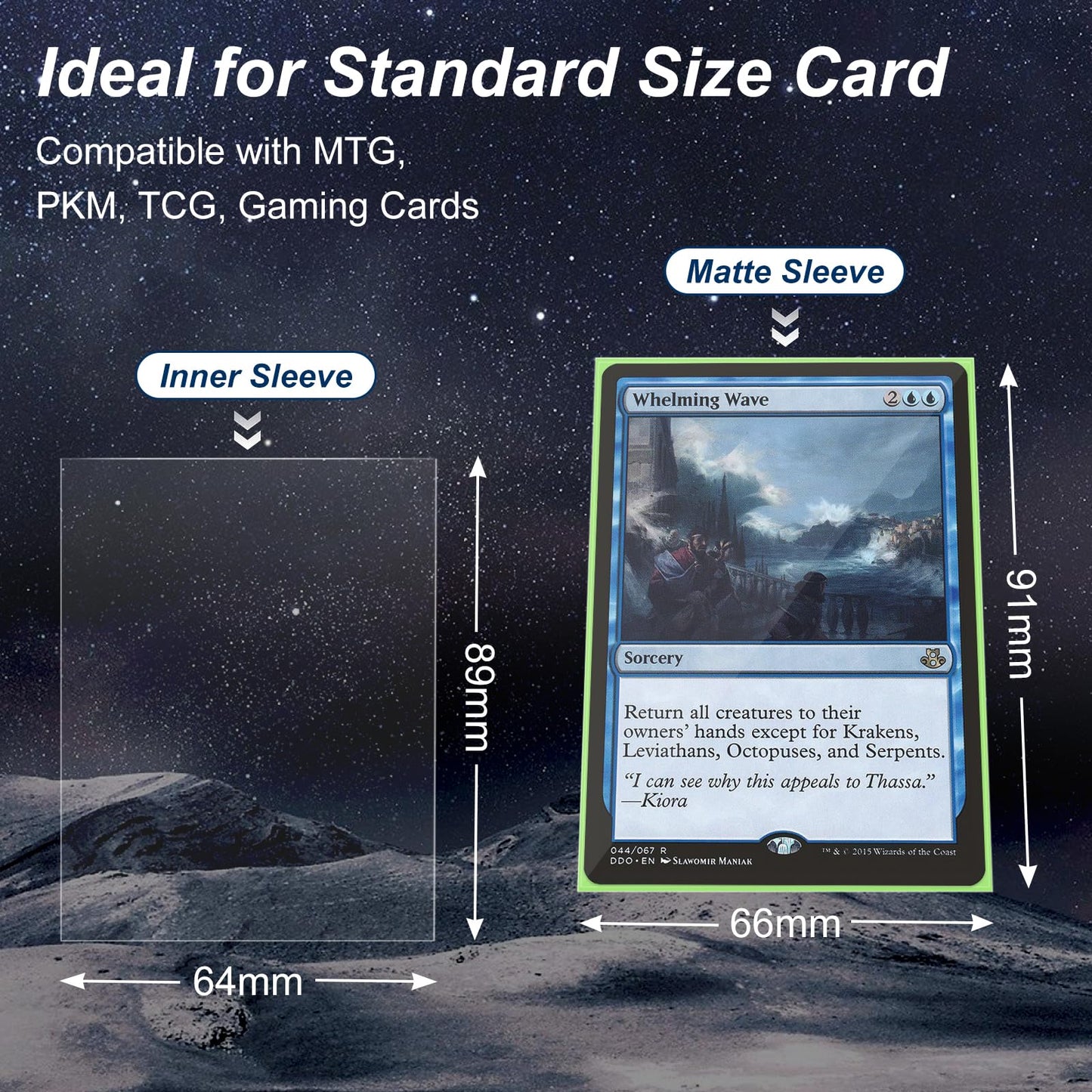 Mlikero 400 Pack Card Sleeves — Matte Green Outer + Inner Sleeves for MTG and TCG