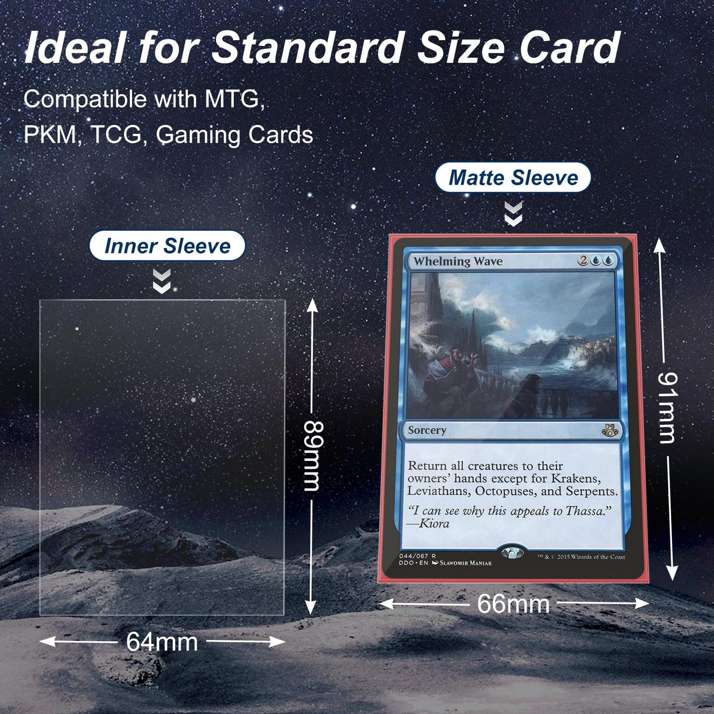 Mlikero 400 Pack Card Sleeves - Matte Red Outer + Inner Sleeves for MTG/TCG