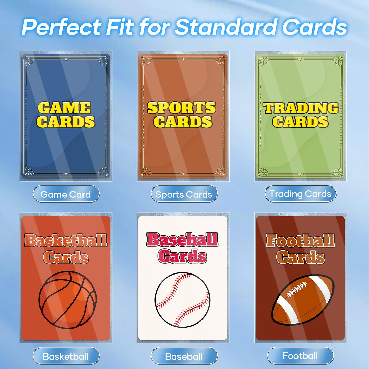 MLikero 1000-Pack Card Sleeves – Matte Clear, 66×91mm (Non-PVC)