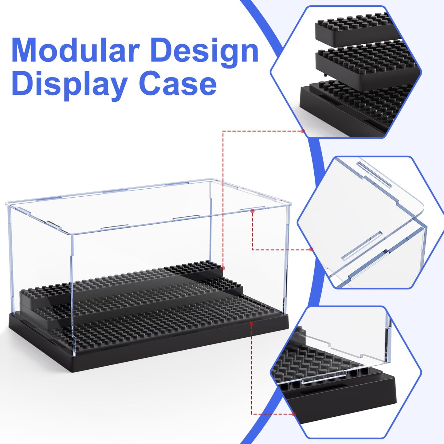 Mlikero 2-Pack Minifigure Display Case – Clear Dustproof Acrylic Display for Figures