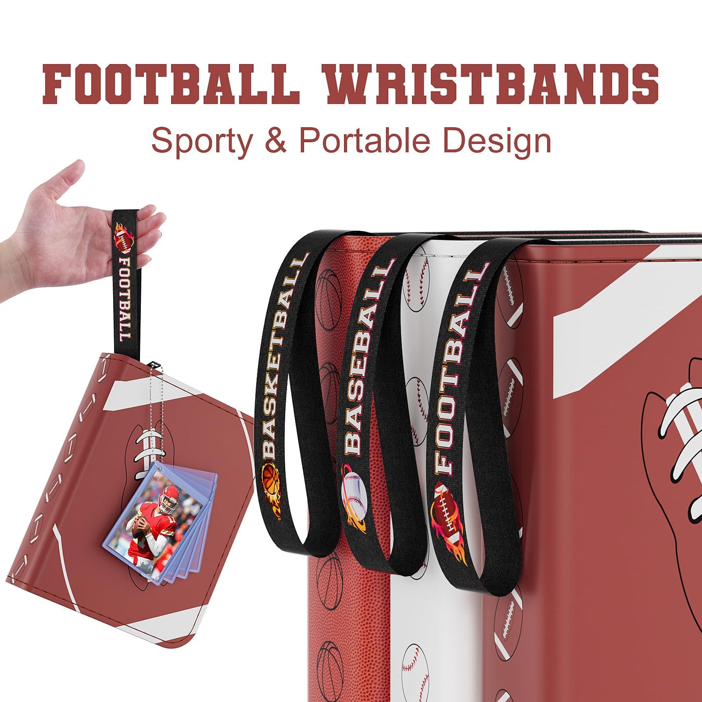 Mlikero 720-Pocket Football Card Binder | Premium Card Album with Display Wristband 2026