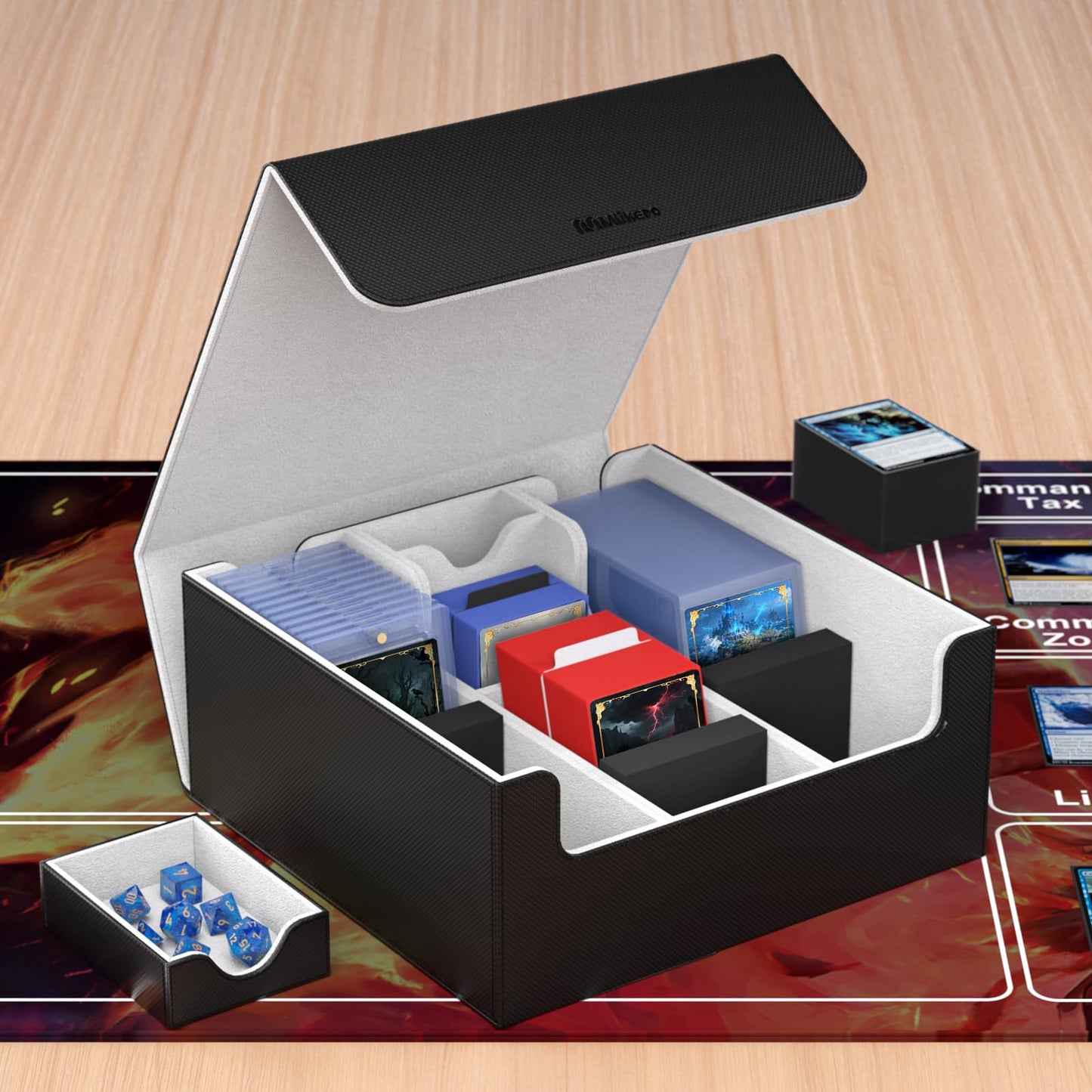 Mlikero Card Deck Box - Magnetic Closure, 1800+ Card Capacity for MTG/TCG