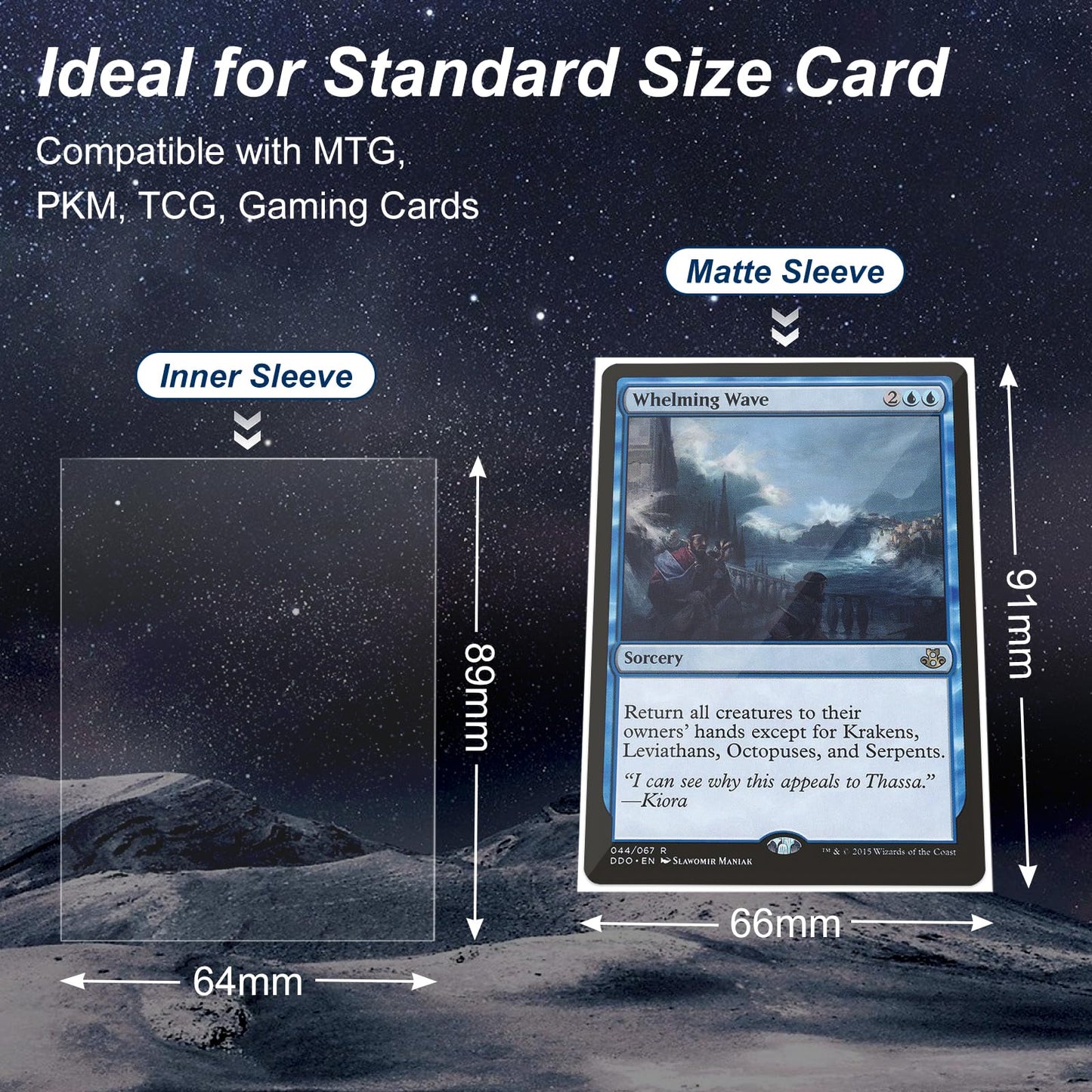 Mlikero 400 Pack Card Sleeves: Double-Sleeving Bundle for MTG, TCG, and Game Cards